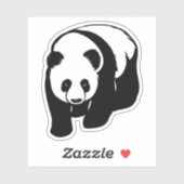 Sticker pour ordinateur portable Panda (Feuille)