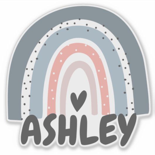 Sticker pour ordinateur portable Rainbow Name pers (Devant)