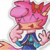 Sticker pour ordinateur portable rose Anthro (Devant)