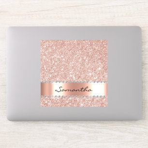 Sticker pour ordinateur portable Rose or Monogramm