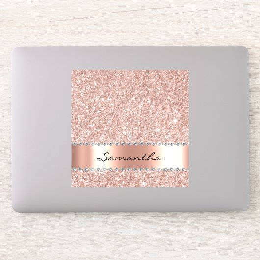 Sticker pour ordinateur portable Rose or Monogramm (Ordinateur)