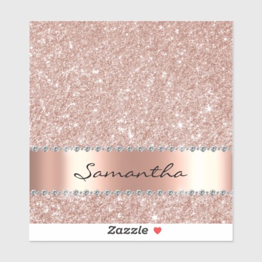 Sticker pour ordinateur portable Rose or Monogramm (Feuille)