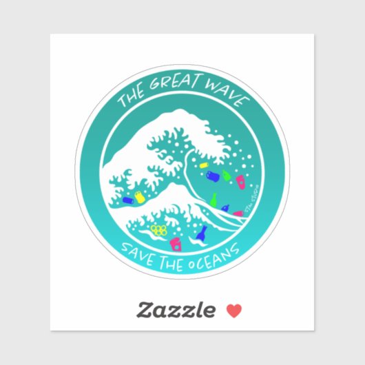 Sticker pour ordinateur portable "Save the Oceans" (Feuille)