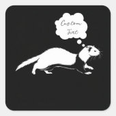 Sticker pour ordinateur portable Silhouette Mink p (Devant)