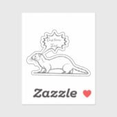 Sticker pour ordinateur portable Silhouette Mink p (Feuille)