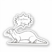 Sticker pour ordinateur portable Silhouette Mink p (Recto)