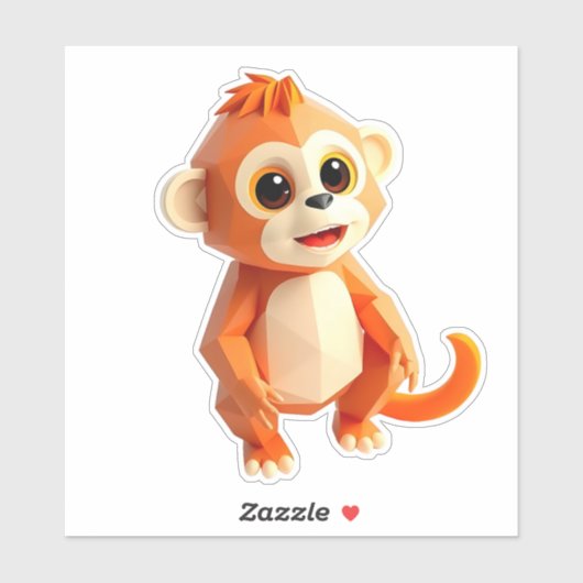 Sticker pour ordinateur portable Singe Cheeky (Feuille)