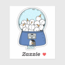 Sticker pour ordinateur portable Snowman Gumball