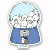 Sticker pour ordinateur portable Snowman Gumball (Devant)