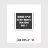 Sticker pour ordinateur portable Techie-bashing (Feuille)