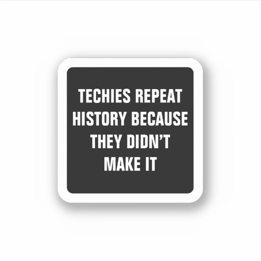 Sticker pour ordinateur portable Techie-bashing (Devant)