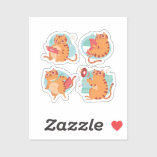 Sticker pour pack de chat de choix de repas