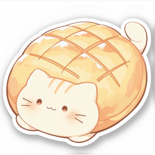 Sticker pour pain de melon de chat (Devant)
