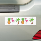 Sticker pour palmier à Flamant rose d'ananas tropi (En voiture)