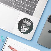 Sticker pour panier à crâne de golf de disque ambi (Ordinateur portable avec iPhone)