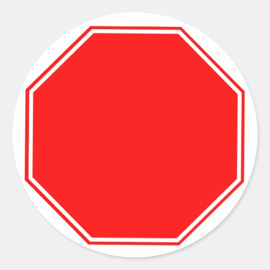 Sticker pour panneau d'arrêt vide/personnalisable (Devant)