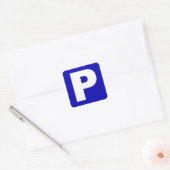 Sticker pour panneau de stationnement bleu et blan (Enveloppe)