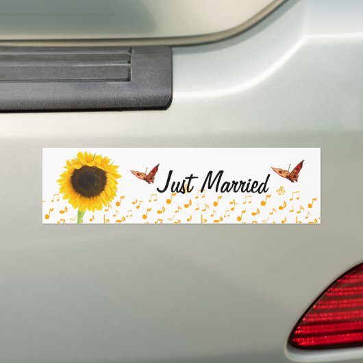 Sticker pour papillon de tournesol marié (En voiture)