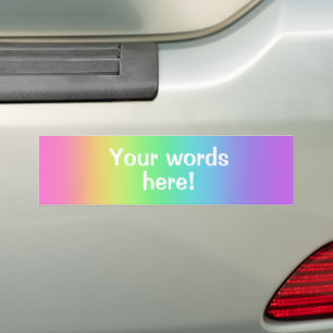 Sticker pour pare-chocs à dégradé arc-en-ciel pers