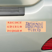 Sticker pour pare-chocs Alphabet (En voiture)