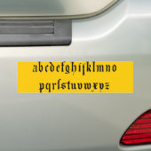 Sticker pour pare-chocs Alphabet (En voiture)