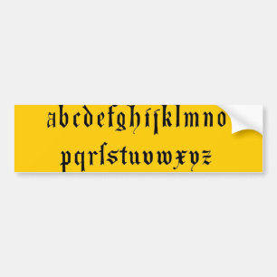Sticker pour pare-chocs Alphabet