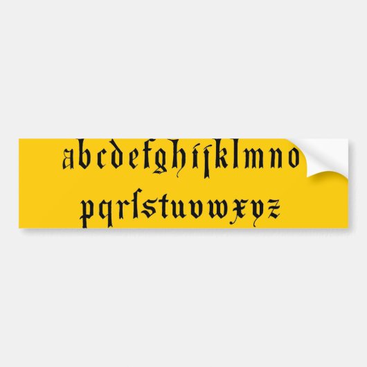 Sticker pour pare-chocs Alphabet (Devant)