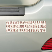 Sticker pour pare-chocs Alphabet (En voiture)