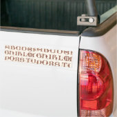 Sticker pour pare-chocs Alphabet (Sur camion)