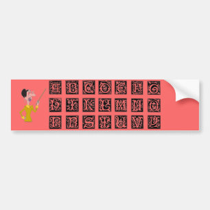 Sticker pour pare-chocs Alphabet