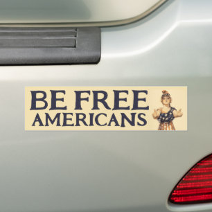 Sticker pour pare-chocs américains Soyez libre