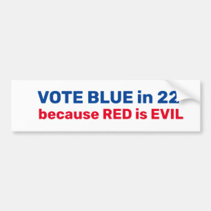 Sticker pour pare-chocs bleu vote