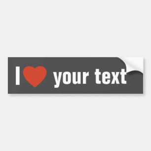 Sticker pour pare-chocs coeur gris I