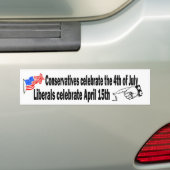 Sticker pour pare-chocs conservateur contre libéra (En voiture)