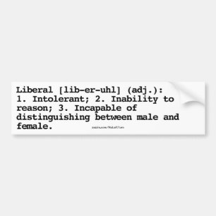 Sticker pour pare-chocs de définition libérale