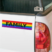 Sticker pour pare-chocs de famille Rainbow (Sur camion)