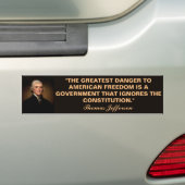 Sticker pour pare-chocs de la Constitution Thomas  (En voiture)