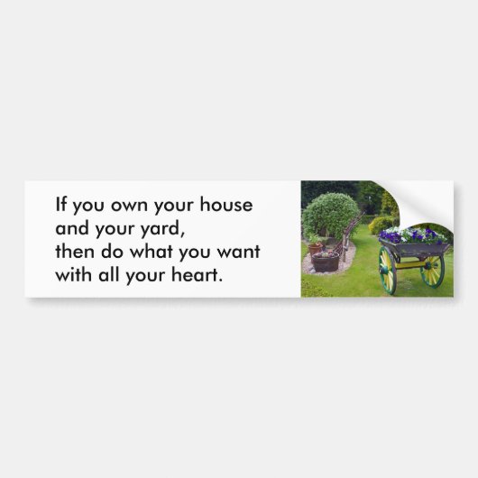 Sticker pour pare-chocs de votre maison (Devant)