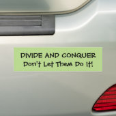Sticker pour pare-chocs diviser et conquérir (En voiture)