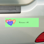 Sticker pour pare-chocs Heart Trio (En voiture)
