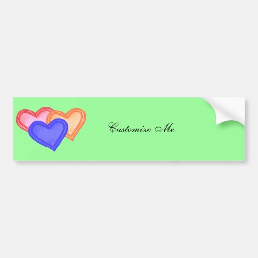 Sticker pour pare-chocs Heart Trio (Devant)