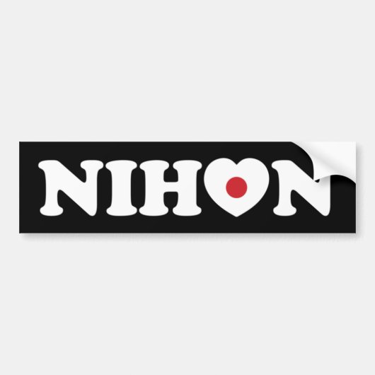 Sticker pour pare-chocs Nihon Love Heart (Devant)