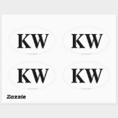 Sticker pour pare-chocs ovale "KW" (Feuille)