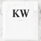 Sticker pour pare-chocs ovale "KW" (Sac)