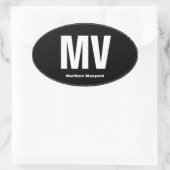 Sticker pour pare-chocs ovale Vineyard de Martha (Sac)