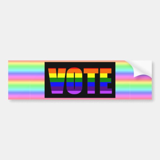 Sticker pour pare-chocs pour les élections LGBT en (Devant)