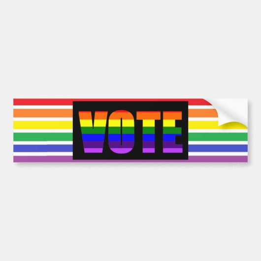 Sticker pour pare-chocs pour les élections LGBT en (Devant)