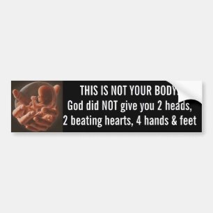 Sticker pour pare-chocs Pro-Life CE N'EST PAS VOTR