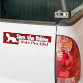 Sticker pour pare-chocs Pro-Life : Sauvez les bébé (Sur camion)