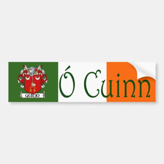 Sticker pour pare-chocs Quinn Clan irlandais/angla (Devant)